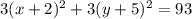 3(x+2)^{2}+3(y+5)^{2}=93