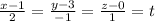 \frac{x-1}{2}= \frac{y-3}{-1}= \frac{z-0}{1} =t