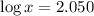 \log x=2.050