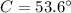 C=53.6\°