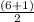 \frac{(6 +1)}{2}