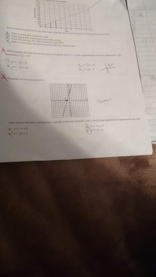 Can someone with 17 and 18 you get a load of points btw the equation in #17 is y=3/4x-3