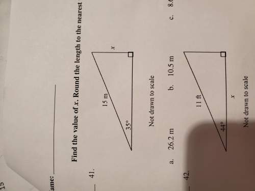 Find the value of x. round the length to nearest tenth.