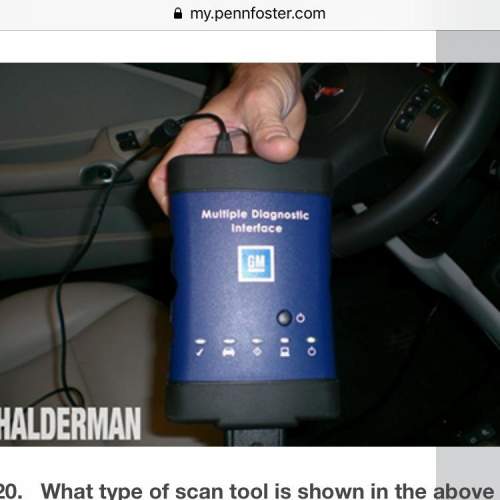 What type of scan tool is shown in the above photograph?  a. laptop computer adapter