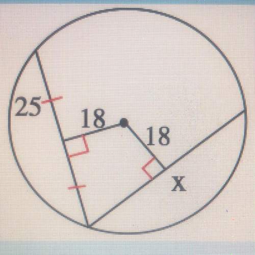 Find the value of x a.76 b.50 c.18 d.36