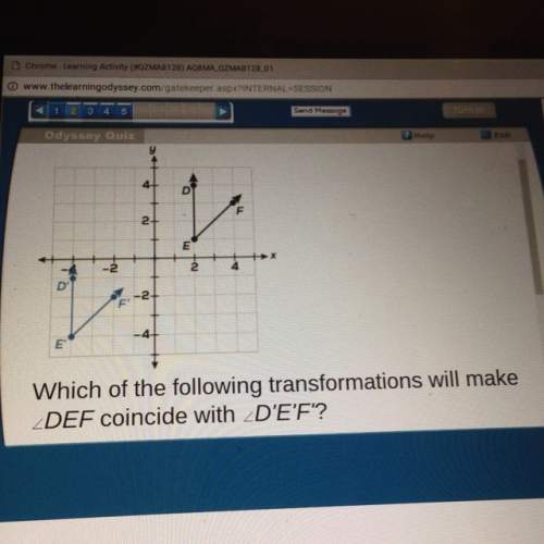 A) reflection across the y-axis and then translated down 5 units  b) reflection across t