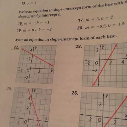 How do you write an equation in slope-intercept form of lines