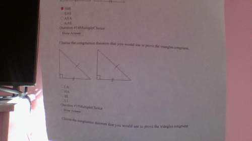 Choose the congruence theorem that you would use to prove the triangles congruent for the last one s