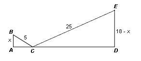 Given that abc ~ dec, find the value of x. if necessary, round your answer to two decimal places.