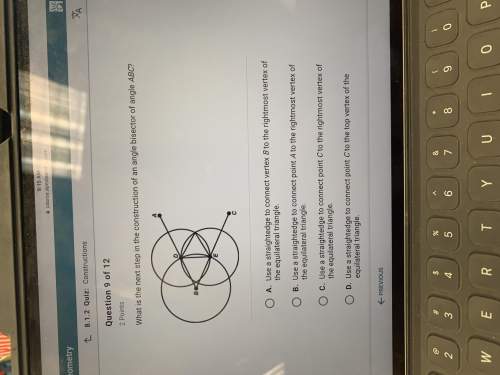 What is the next step in the construction of an angle bisector of angle abc?