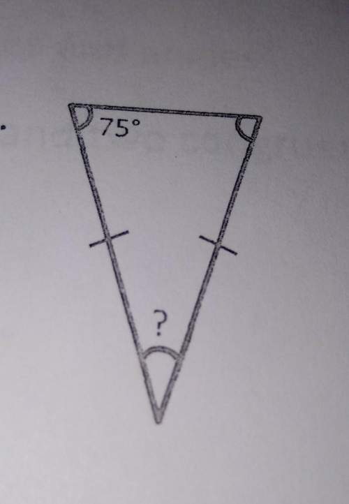 What is the missing. angle measure of this isosceles triangle