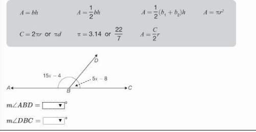 Find the unknown angle measure by solving for the given variable answer choices ar