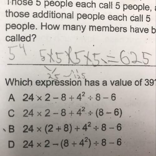 Which expression has a value of 39?