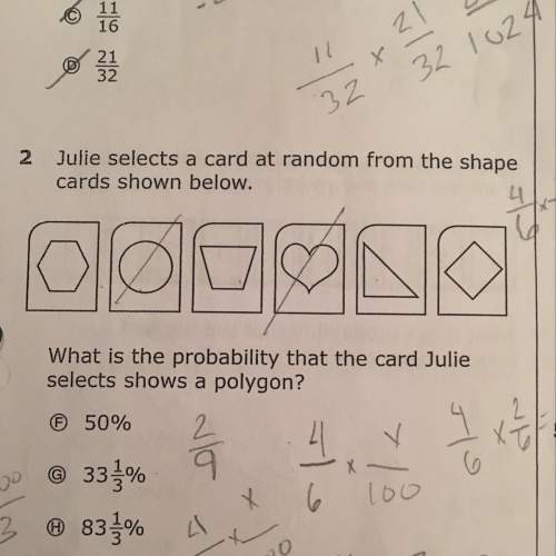 Julie selects a card shown below what is the probability that the card julie picks is a polygon?