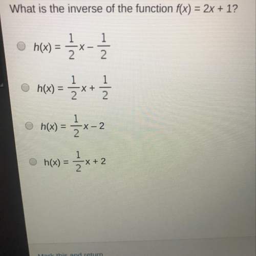 What is the inverse of the function f(x)=2x+1