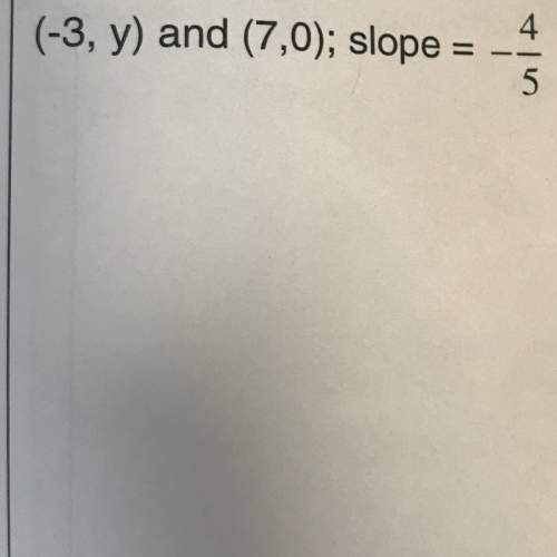 Hey guys! pls. me to solve this. find the x or y value given the slope.