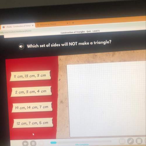 Which set of sides will not make a triangle