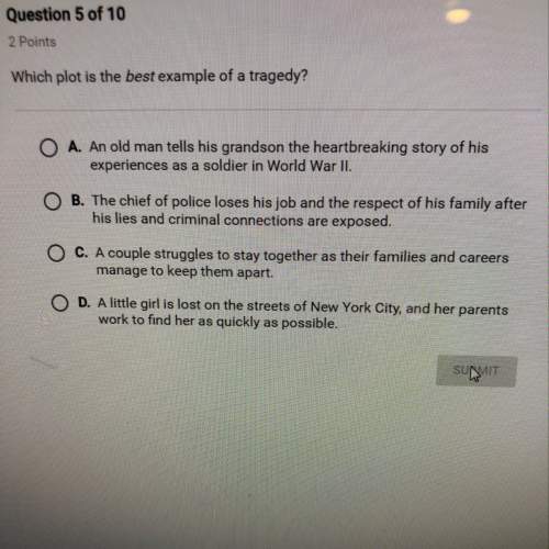 Which plot is the best example of a tragedy?