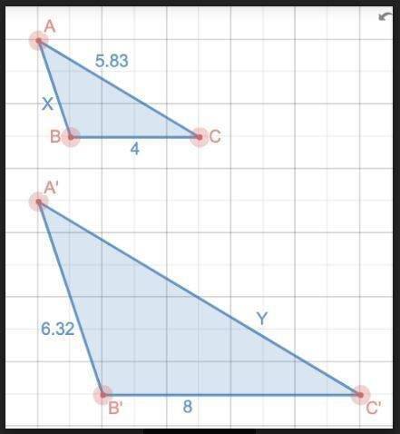 Does anyone want to ?  part a: what is the scale factor to get from abc to a'b'c'? sho