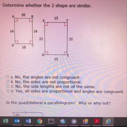 Determine whether the 2 shapes are similar.