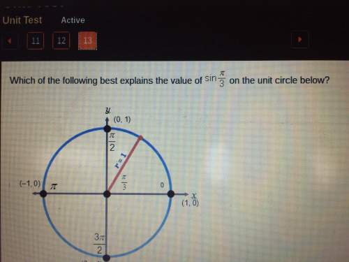 Will award twenty points  which of the following best explains the value of sin pi/3 on