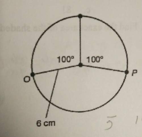 Calculate the length of a minor arc op in terms of π