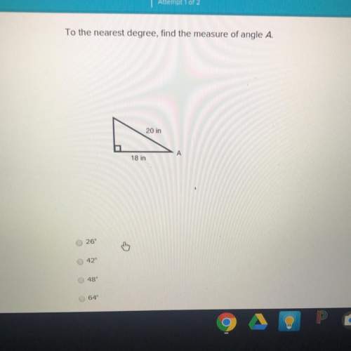 To the nearest degree, find the measure of angle a