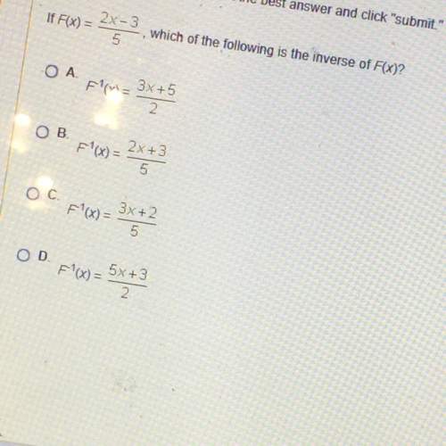 Which of the following is the inverse of f(x)