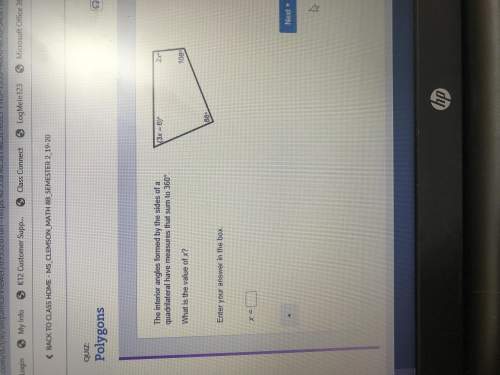 The interior angles formed by the sides of a quadrilateral have measures that some to 360°