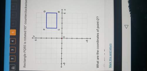 Rectangle pqrs is rotated 90° counterclockwise about the origin.  what are the coordinates of
