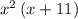 x^2\left(x+11\right)