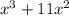 x^3+11x^2