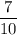 \dfrac{7}{10}