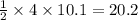 \frac{1}{2}\times 4\times 10.1=20.2