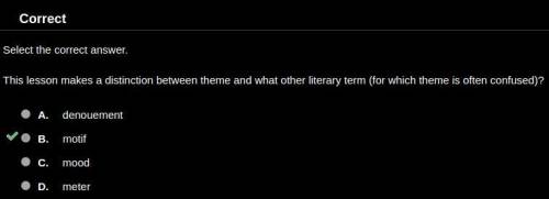 This lesson makes a distinction between theme and what other literary term (for which theme is often