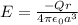 E = \frac{-Q r}{4\pi \epsilon_0 a^3}