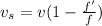 v_s=v( 1- \frac{f'}{f})