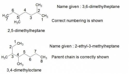Which of the following is an acceptable iupac name? (a) 3,6-dimethylheptane (b) 2-ethyl-3-methylhept