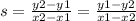 s =  \frac{y2 - y1}{x2 -x1}  =  \frac{y1 - y2}{x1 - x2}