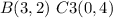 B(3,2)\ C3(0,4)