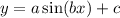 y = a \sin(bx) + c