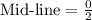 \text{Mid-line}=\frac{0}{2}