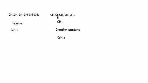Which pair of compounds are structural isomers of each other?  pentane and 2-methyl pentane pentane