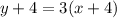 y+4=3(x+4)