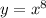 y=x^8