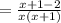 =\frac{x+1-2}{x(x+1)}