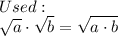 Used:\\\sqrt{a}\cdot\sqrt{b}=\sqrt{a\cdot b}