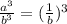 \frac{a^{3} }{b^{3}}=(\frac{1}{b})^{3}