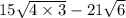 15\sqrt{4\times 3}-21\sqrt{6}