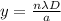 y= \frac{n \lambda D}{a}